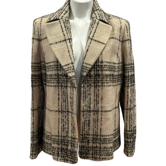 Ellen Tracy Wool Blend Plaid Coat sz 12 - Picture 1 of 14